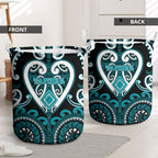 Aotearoa Tapuika Laundry Basket Maori Tribal Pattern