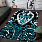 Aotearoa Tapuika Area Rug Maori Tribal Pattern