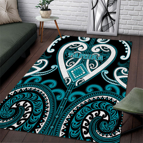 Aotearoa Tapuika Area Rug Maori Tribal Pattern