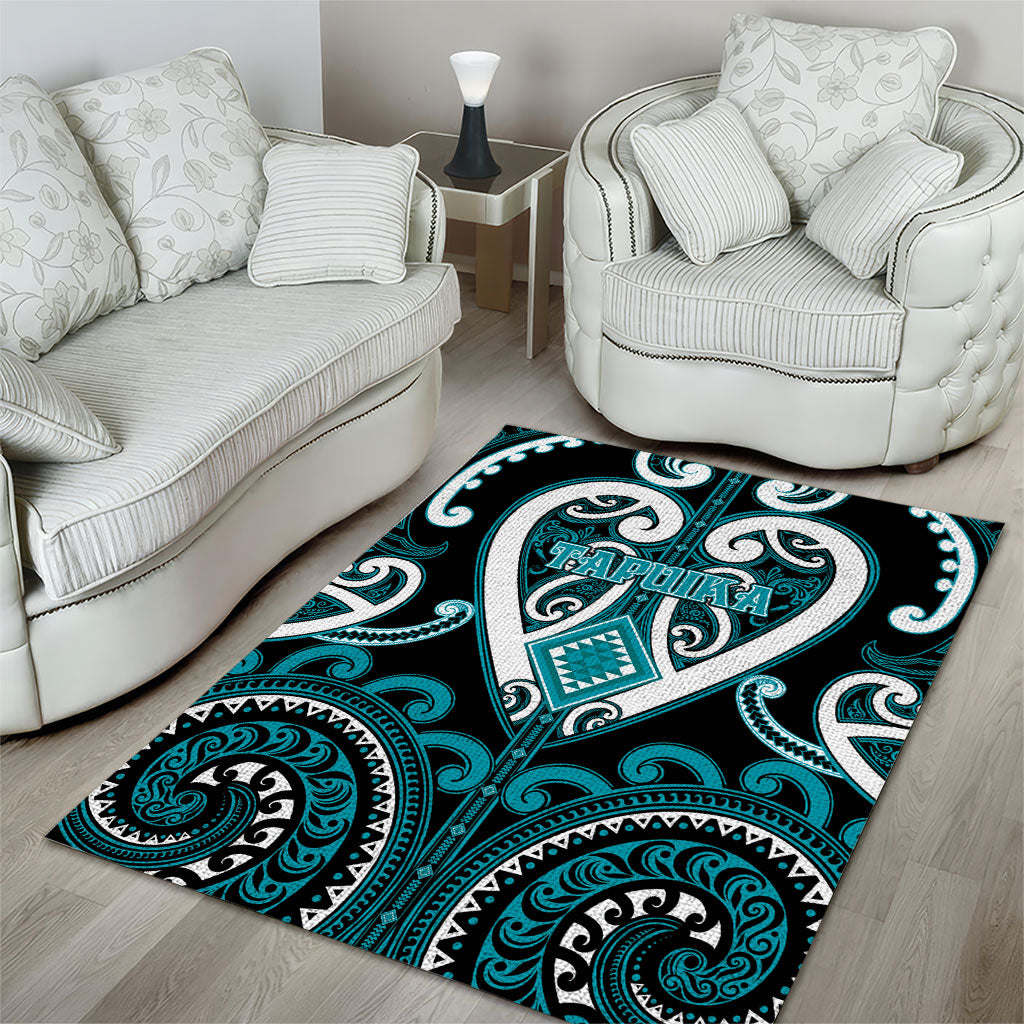 Aotearoa Tapuika Area Rug Maori Tribal Pattern