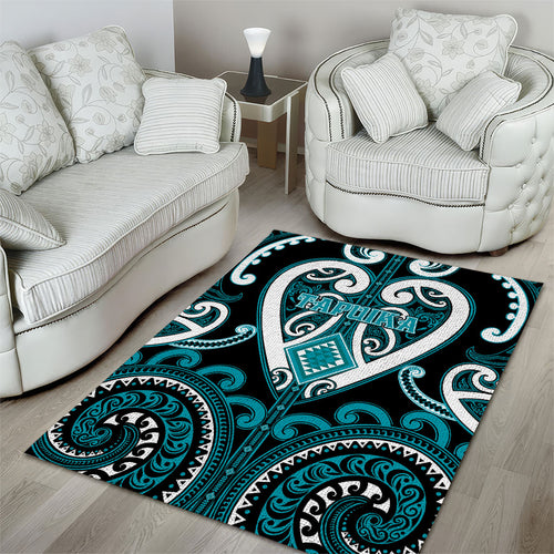 Aotearoa Tapuika Area Rug Maori Tribal Pattern