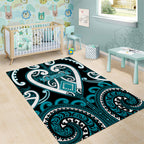 Aotearoa Tapuika Area Rug Maori Tribal Pattern