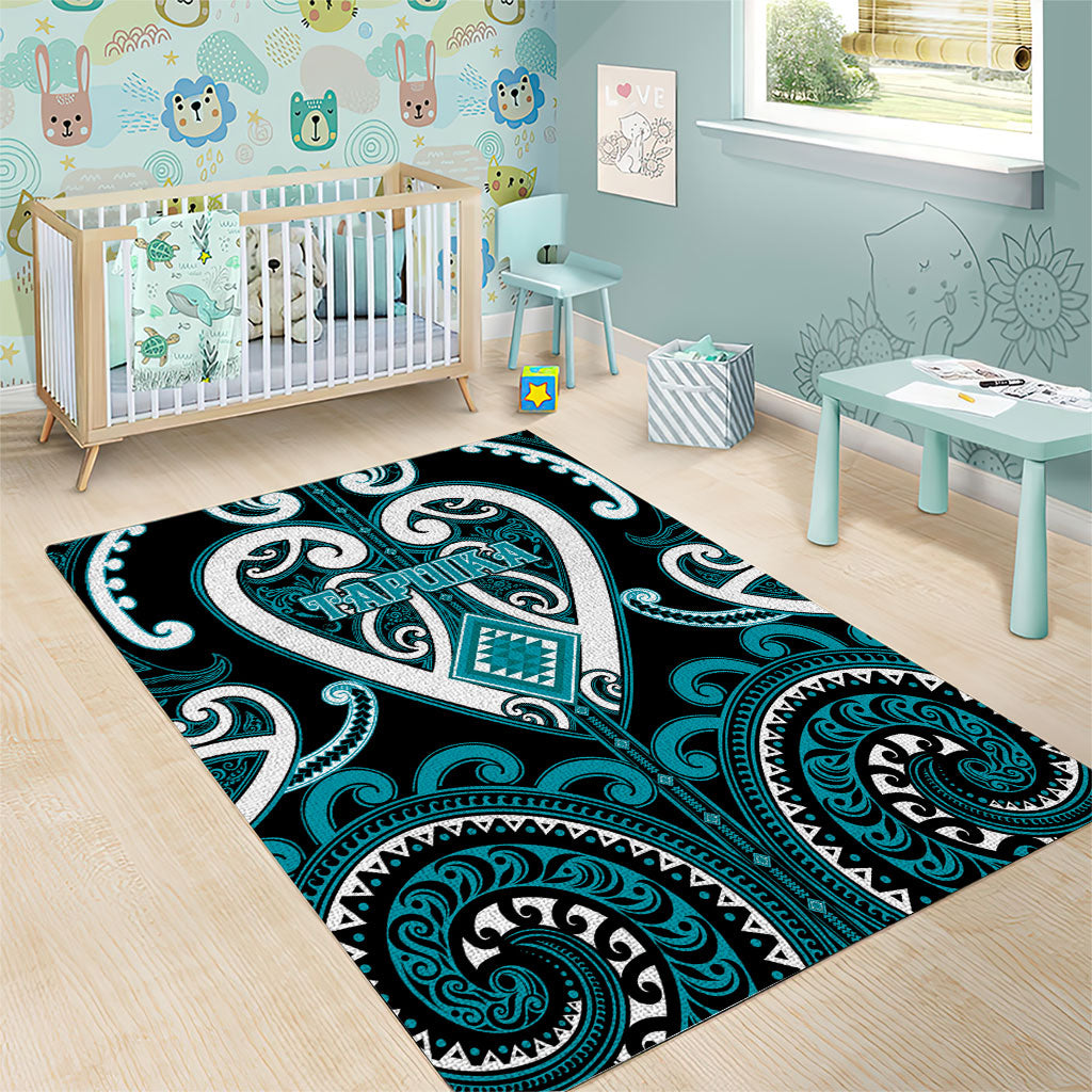 Aotearoa Tapuika Area Rug Maori Tribal Pattern