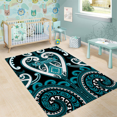 Aotearoa Tapuika Area Rug Maori Tribal Pattern
