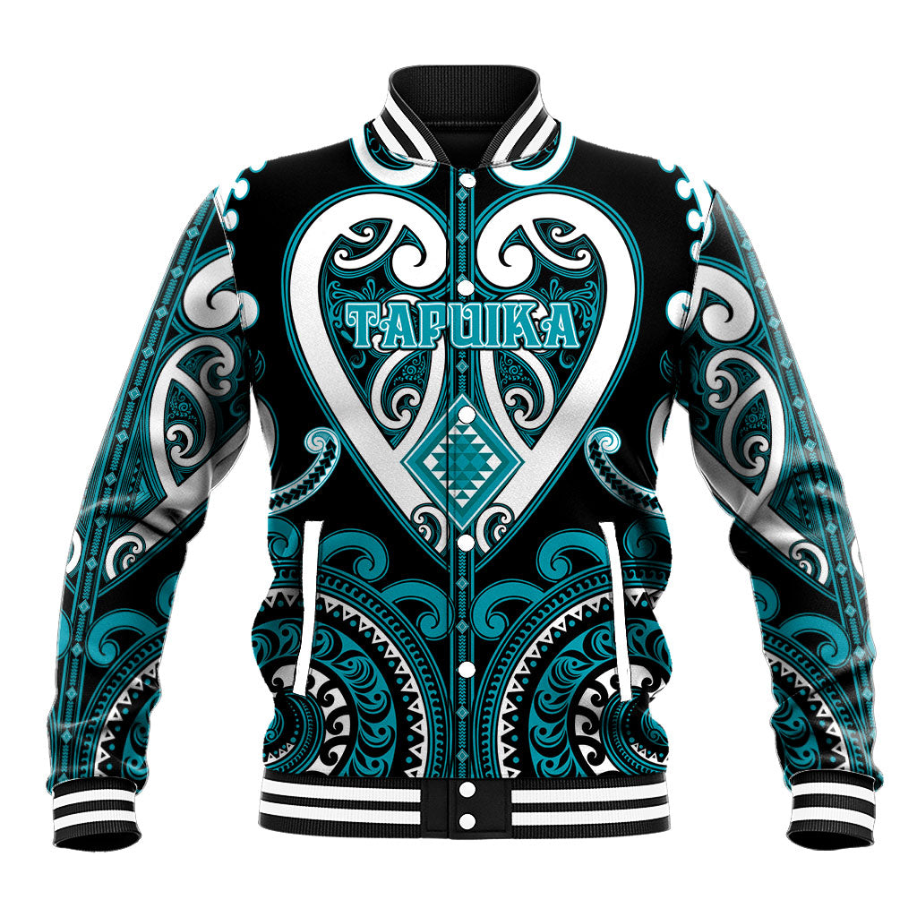 Custom Aotearoa Tapuika Baseball Jacket Maori Tribal Pattern