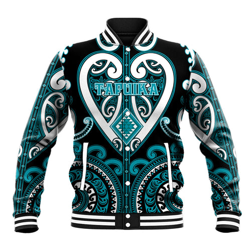 Custom Aotearoa Tapuika Baseball Jacket Maori Tribal Pattern