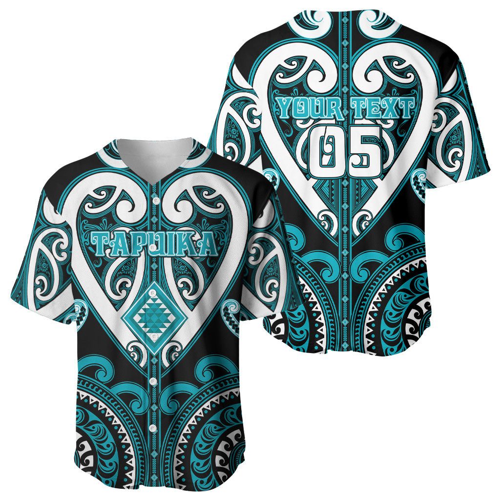 Custom Aotearoa Tapuika Baseball Jersey Maori Tribal Pattern