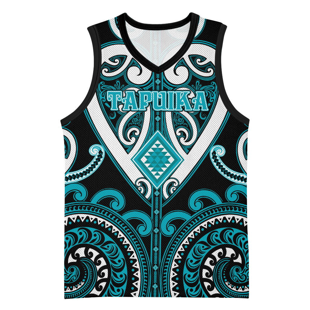 Custom Aotearoa Tapuika Basketball Jersey Maori Tribal Pattern