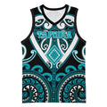 Custom Aotearoa Tapuika Basketball Jersey Maori Tribal Pattern