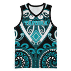 Custom Aotearoa Tapuika Basketball Jersey Maori Tribal Pattern