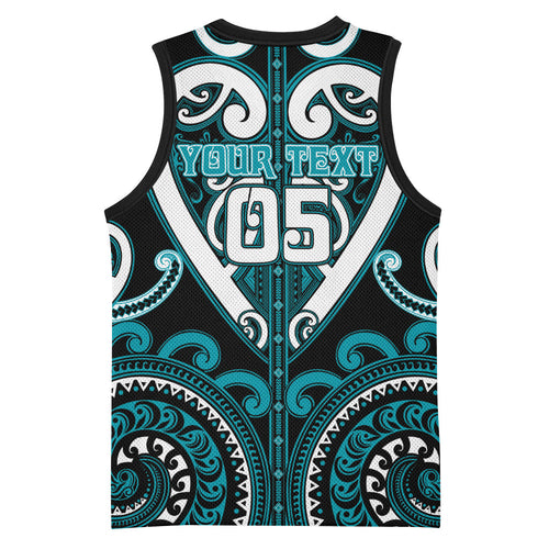 Custom Aotearoa Tapuika Basketball Jersey Maori Tribal Pattern