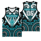 Custom Aotearoa Tapuika Basketball Jersey Maori Tribal Pattern
