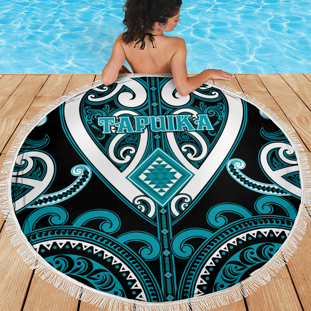 Aotearoa Tapuika Beach Blanket Maori Tribal Pattern