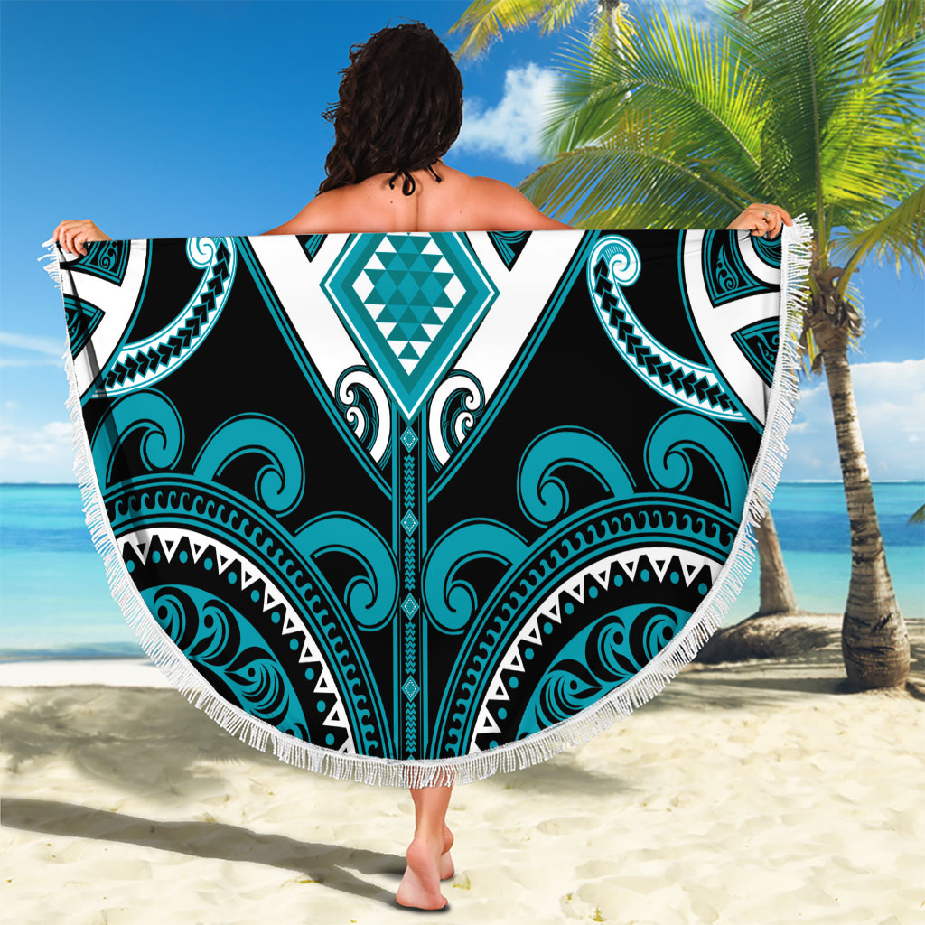 Aotearoa Tapuika Beach Blanket Maori Tribal Pattern