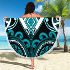 Aotearoa Tapuika Beach Blanket Maori Tribal Pattern