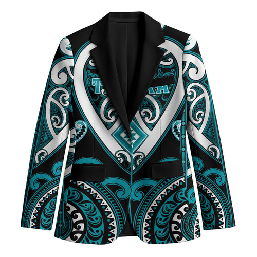 Custom Aotearoa Tapuika Blazer Maori Tribal Pattern