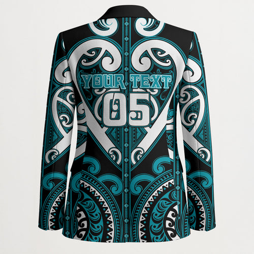 Custom Aotearoa Tapuika Blazer Maori Tribal Pattern