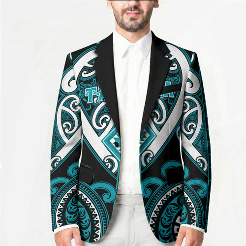 Custom Aotearoa Tapuika Blazer Maori Tribal Pattern