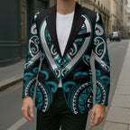Custom Aotearoa Tapuika Blazer Maori Tribal Pattern