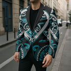 Custom Aotearoa Tapuika Blazer Maori Tribal Pattern