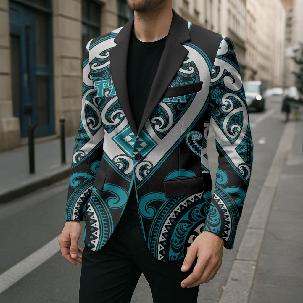 Custom Aotearoa Tapuika Blazer Maori Tribal Pattern
