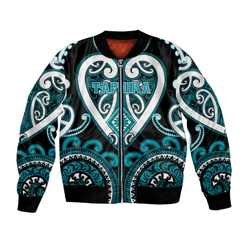 Custom Aotearoa Tapuika Bomber Jacket Maori Tribal Pattern