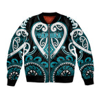 Custom Aotearoa Tapuika Bomber Jacket Maori Tribal Pattern
