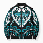 Custom Aotearoa Tapuika Bomber Puffer Jacket Maori Tribal Pattern