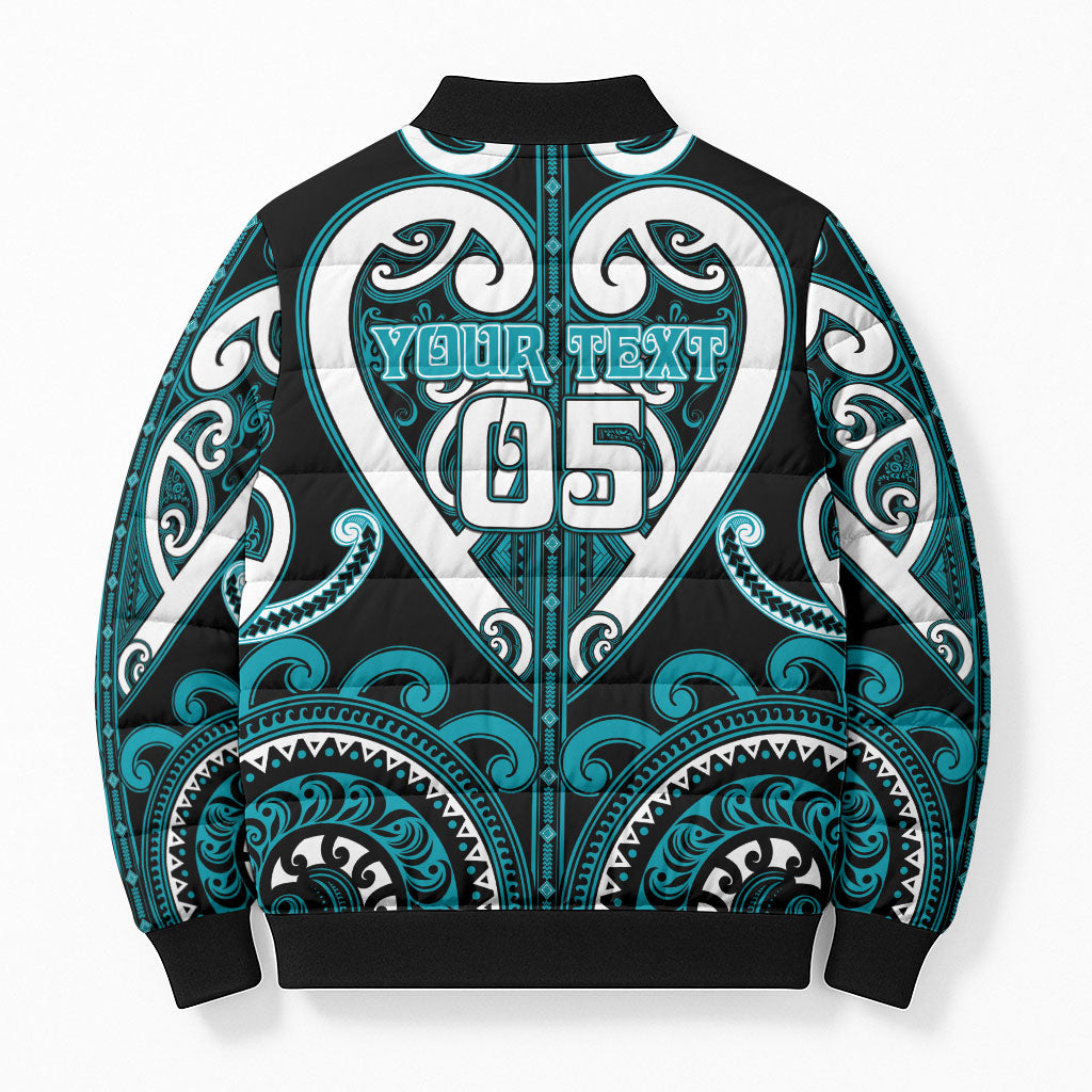 Custom Aotearoa Tapuika Bomber Puffer Jacket Maori Tribal Pattern