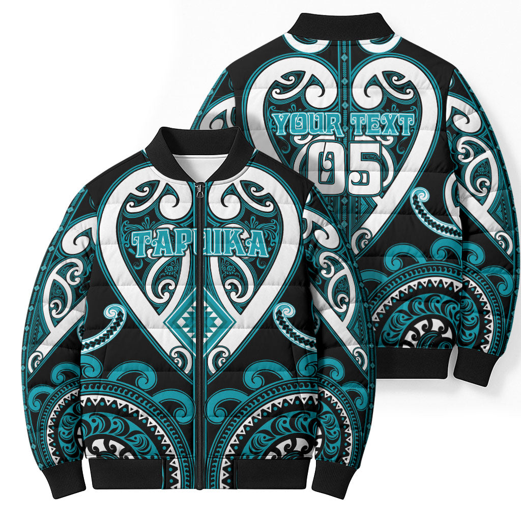 Custom Aotearoa Tapuika Bomber Puffer Jacket Maori Tribal Pattern