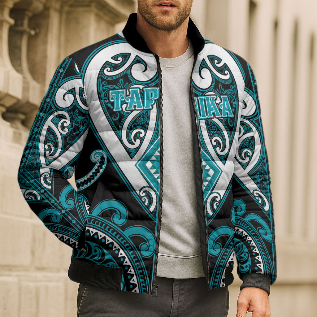 Custom Aotearoa Tapuika Bomber Puffer Jacket Maori Tribal Pattern