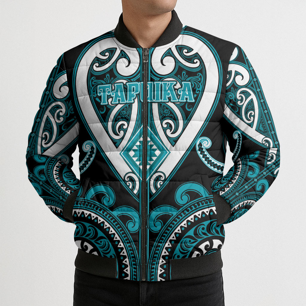 Custom Aotearoa Tapuika Bomber Puffer Jacket Maori Tribal Pattern