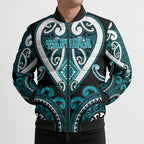 Custom Aotearoa Tapuika Bomber Puffer Jacket Maori Tribal Pattern