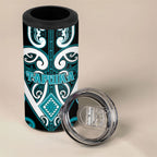 Custom Aotearoa Tapuika 4 in 1 Can Cooler Tumbler Maori Tribal Pattern