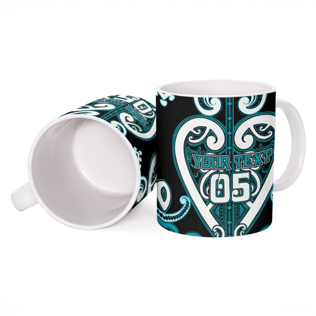 Custom Aotearoa Tapuika Ceramic Mug Maori Tribal Pattern