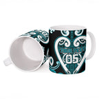 Custom Aotearoa Tapuika Ceramic Mug Maori Tribal Pattern