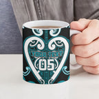 Custom Aotearoa Tapuika Ceramic Mug Maori Tribal Pattern
