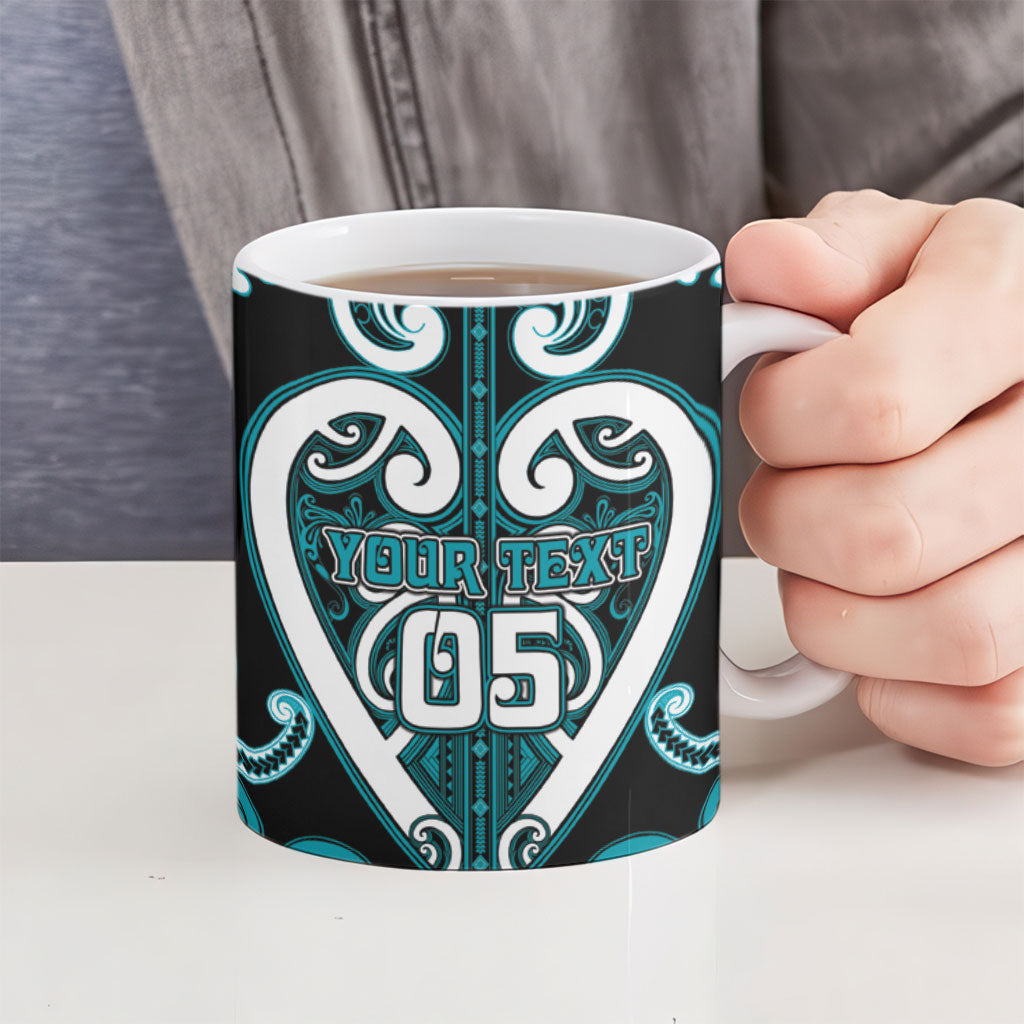 Custom Aotearoa Tapuika Ceramic Mug Maori Tribal Pattern