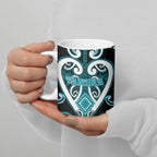Custom Aotearoa Tapuika Ceramic Mug Maori Tribal Pattern
