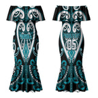 Custom Aotearoa Tapuika Couples Matching Mermaid Dress and Hawaiian Shirt Maori Tribal Pattern