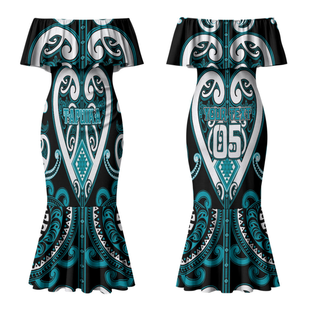 Custom Aotearoa Tapuika Couples Matching Mermaid Dress and Hawaiian Shirt Maori Tribal Pattern