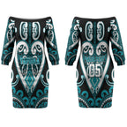 Custom Aotearoa Tapuika Couples Matching Off The Shoulder Long Sleeve Dress and Long Sleeve Button Shirt Maori Tribal Pattern