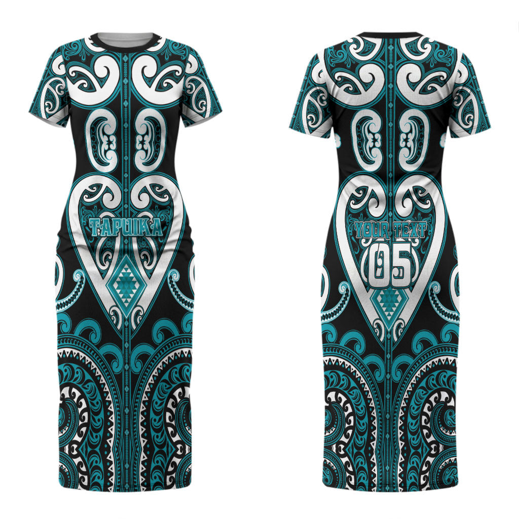 Custom Aotearoa Tapuika Couples Matching Short Sleeve Bodycon Dress and Hawaiian Shirt Maori Tribal Pattern