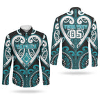 Custom Aotearoa Tapuika Couples Matching Short Sleeve Bodycon Dress and Long Sleeve Button Shirt Maori Tribal Pattern