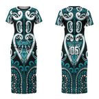 Custom Aotearoa Tapuika Couples Matching Short Sleeve Bodycon Dress and Long Sleeve Button Shirt Maori Tribal Pattern