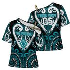 Custom Aotearoa Tapuika Cross Shoulder Shirt Maori Tribal Pattern