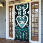 Custom Aotearoa Tapuika Door Cover Maori Tribal Pattern