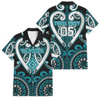 Custom Aotearoa Tapuika Family Matching Off Shoulder Maxi Dress and Hawaiian Shirt Maori Tribal Pattern