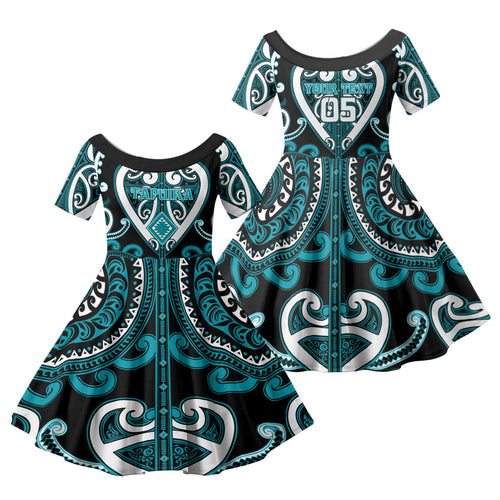 Custom Aotearoa Tapuika Family Matching Summer Maxi Dress and Hawaiian Shirt Maori Tribal Pattern