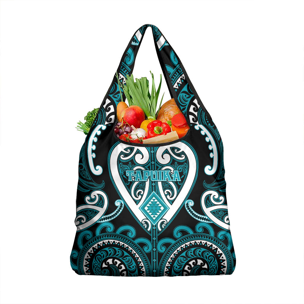 Aotearoa Tapuika Grocery Bag Maori Tribal Pattern